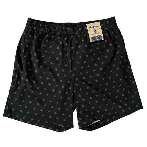 Chubbies The Danger Zones Sport Shorts Large 7” Black New - Picture 2 of 10